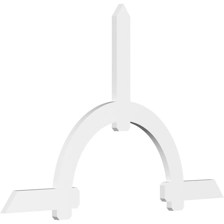 Ekena Millwork Ericson Architectural Grade PVC Gable Bracket, 96"W x 60"H x 2"D x 6"F, 15/12 Pitch GBP096X60X0206ERI00